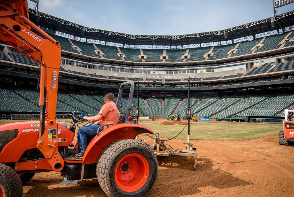 The Grass is Always Greener: Turfgrass Installation at Globe Life Park in  Arlington, Home of the Texas Rangers - Tri-Tex Grass