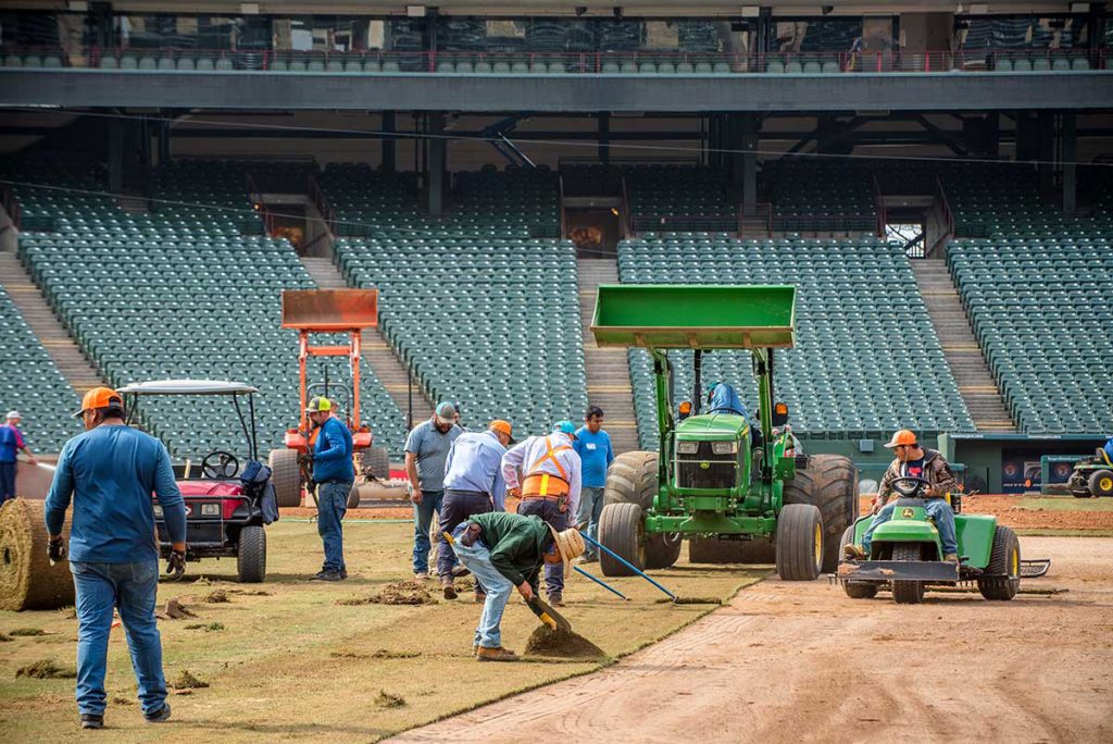 The Grass is Always Greener: Turfgrass Installation at Globe Life Park in  Arlington, Home of the Texas Rangers - Tri-Tex Grass