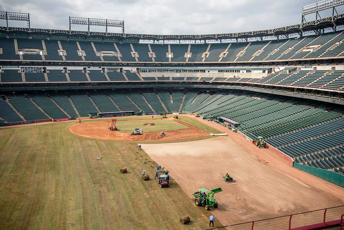 The Grass is Always Greener: Turfgrass Installation at Globe Life Park in  Arlington, Home of the Texas Rangers - Tri-Tex Grass